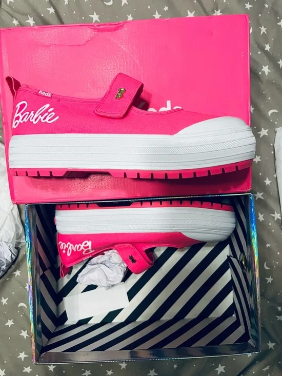 Keds x Barbie Pink Mary Jane Platform Sneakers - Picture 3 of 6